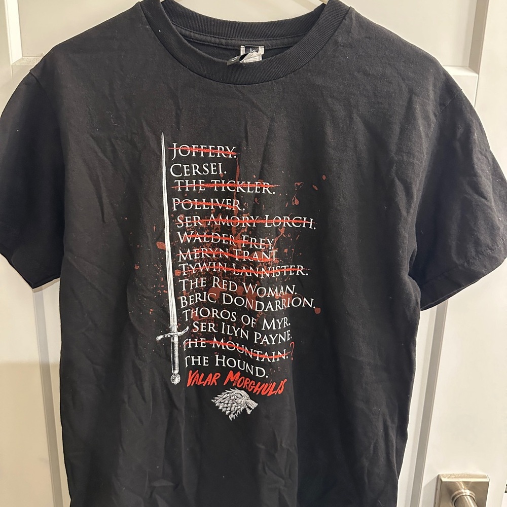 Game of Thrones Aria’s list Valar morghulis T-Shirt M